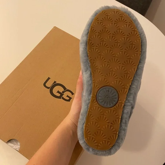 Ugg Fluff Yeah Blue Slippers - Picture 6 of 10